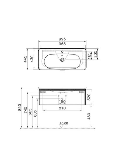 VitrA Nest Trendy 1 Çekmeceli Lavabo Dolabı 100 Cm Antrasit 56140 Çok Renkli VitrA Nest Trendy 1 Çekmeceli Lavabo Dolabı 100 Cm Antrasit 56140 Çok Renkli