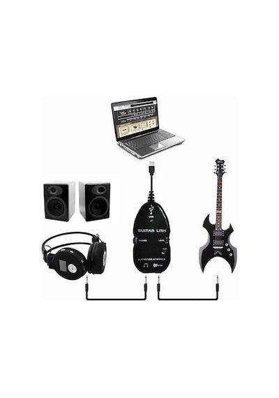 Alfais 4672 Usb Gitar Guitar Link Kablosu Çevirici Dönüştürücü