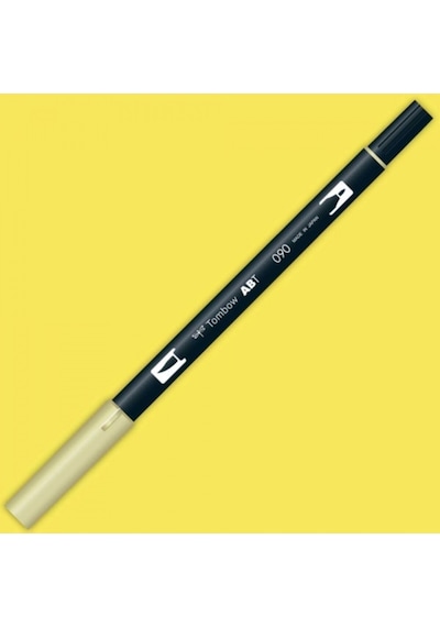 Ab-t Dual Brush Pen Grafik Kalemi - Baby Yellow
