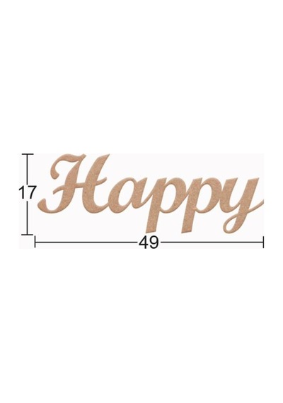 Ahşap Happy Yazısı Ds-117