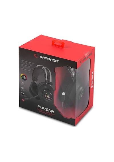 Rampage RM-K1 Pulsar 7.1 Surround RGB Işık Efektli Titreşimli Oyuncu Kulaklığı