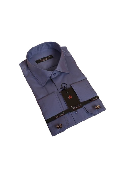 Dicotto İndigo Dar Kesim Micro Kumaş Kol Düğmeli Slim Fit Erkek Gömlek - 201-5 001