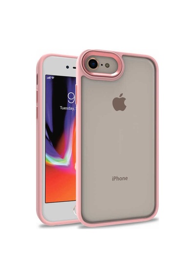 Apple Uyumlu iPhone 8 Kılıf Zore Flora Buton,Kenar Çevresi Renkli Kılıf