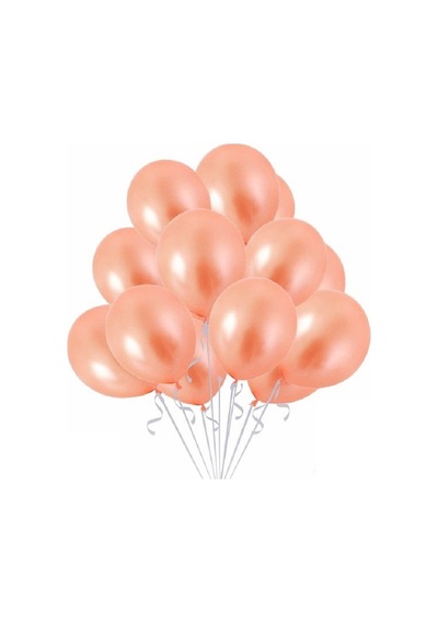100 Adet Rose Gold Balon Helyum Gazı Uyumlu Shıny Metallıc Rose Gold Balloon Parlak Metalik Balon
