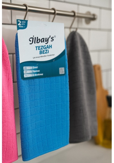 İlbay S Mikrofiber Tezgah Bezi 2'li 40 x 40 CM