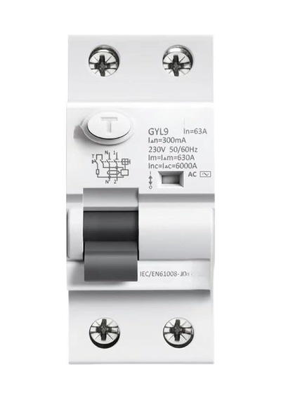 Elektromanyetik Kaçak Akım Koruma Şalteri Tip Ac Elcb 2 Kutuplu 25a 40a 63a 80a 100a Rcd 30ma 100ma, 300ma, 2p 40a