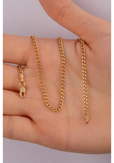 14 Ayar Altın Işıltılı Gurmet Kolye 2.30 Mm Pembe Altın