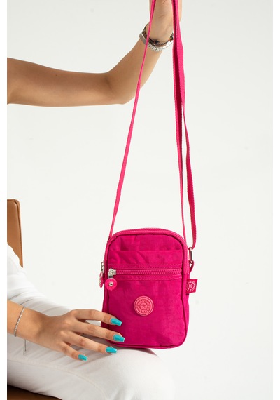 Nemo Bags Fuşya Unisex Telefonluk, Cüzdan, Kartlık, Çapraz Askılı Omuz Çantası, 18x13cm Fuşya
