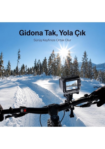 Pulse 2 Wi-fi 4k 30fps Aksiyon Kamerası 20 Mp Web Kamera Modlu 30 Metre Su Geçirmez Kılıflı Bisiklet Motosiklet Vlog Kamerası Siyah Siyah Diğer