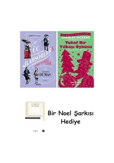 Üç Silahşörler 5 - Demir Maskeli Adam Ciltli + Tuhaf Bir Yılbaşı Öyküsü + Bir Noel Şarkısı