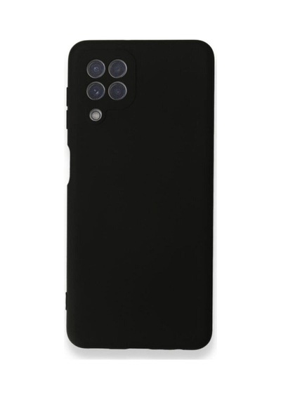 Samsung Galaxy M22 Ile Uyumlu Kılıf Lansman Kapak Içi Kadife Doku Kamera Korumalı Silikon Siyah