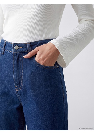 Lc Waikiki Lc Waıkıkı İndigo Wideleg Kadın Jean Pantolon