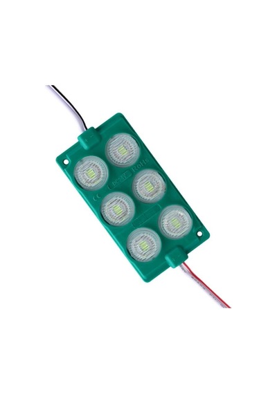 24v Modul Lamba 6-ledli Camlı Yeşil 75 40 Mm