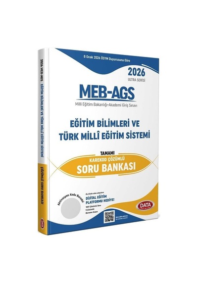 Data 2026 Meb-ags Eğitim Bilimleri Ve Türk Milli Eğitim Sistemi Soru Bankası Çözümlü Ultra Serisi Data Yayınları