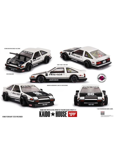 Mini Gt 1/64 Kaido House Toyota Ae86 Sprinter Trueno Kaido Street V1 180