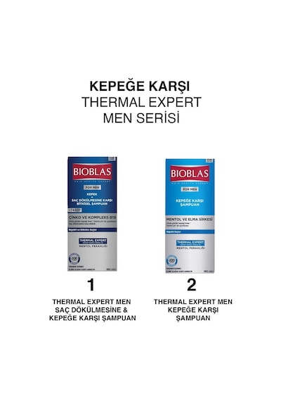 Bioblas Thermal Expert Men Kepek ve Saç Dökülmesine Karşı Şampuan 360 Ml