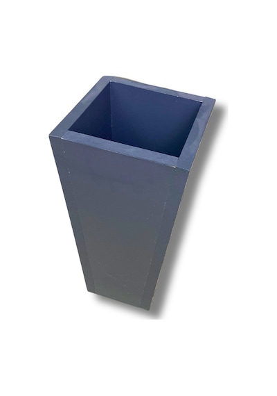 Cihan Çiçekçilik Antrasit Ahşap Mdf Vazo Saksı 19x19x38 Cm Iç Mekan Saksısı Çok Renkli