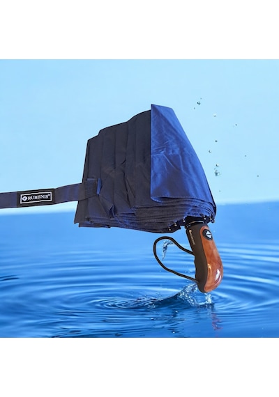 Rubenis Elite Otomatik 3 Kırmalı Lacivert Bay Şemsiye Lacivert