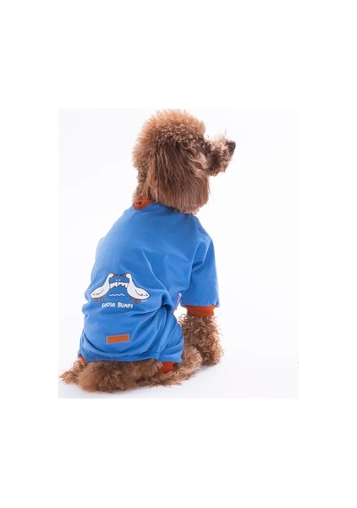 Pawstar 26901 Mavi Ducks Küçük Irk Köpek Pijama Tulum