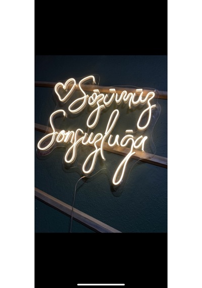 Sözümüz Sonsuzluğa Tasarımlı Neon Led Renkli