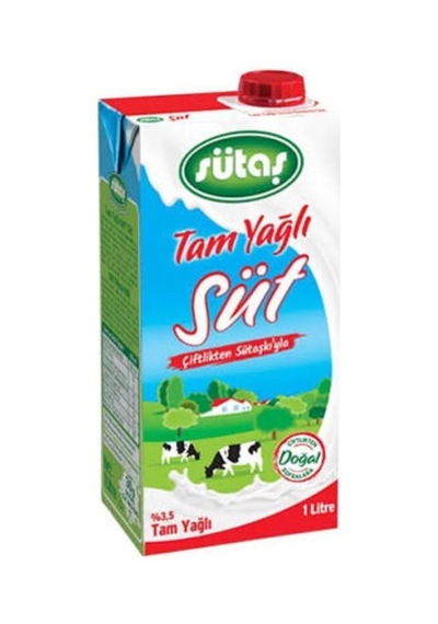 Sütaş Tam Yağlı Süt 1 Lt