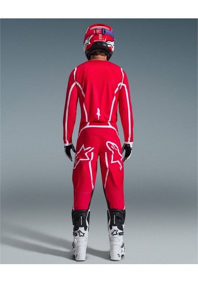 Alpinestars Fluid Apex Off-road Motosiklet Jerseyi Kırmızı Beyaz