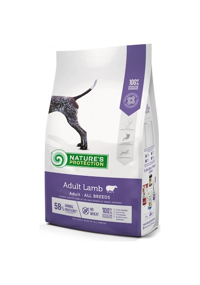 Nature's Protection Düşük Tahıllı %58 Hayvansal Proteinli Kuzulu Yetişkin Köpek Maması 12 KG