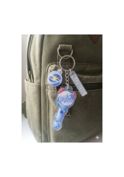 Owl Bag Kpop Katseye Desenli Acrylic Charm Lı Anahtarlık Çanta Süsü Çok Renkli
