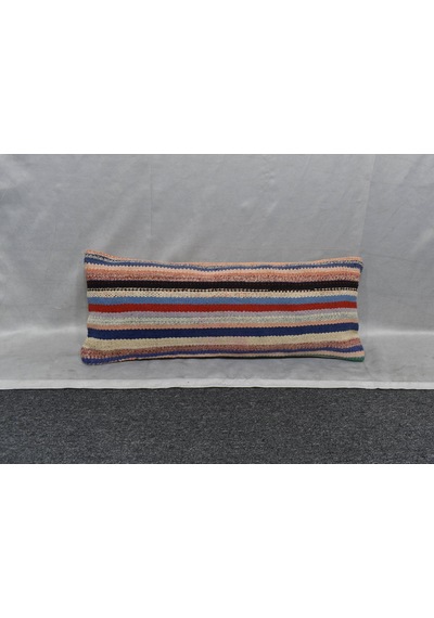 Zehra Abla Halı Yeni El Dokuma Dekoratif Lumbar Kilim Kırlent Yastık Kılıfı 6205