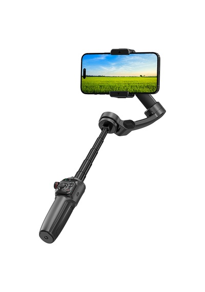 Wiwu Wi-se016 Yapay Zeka Destekli Canlı Yayın Dolgu Işıklı Gimbal Stabilizatör Sabitleyici Siyah