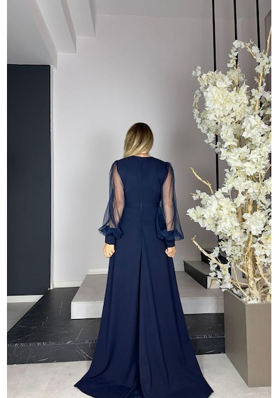 Ges Moda G1088 Maksi Tasarım Elbise Lacivert-lacivert Lacivert Ges Moda G1088 Maksi Tasarım Elbise Lacivert-lacivert Lacivert