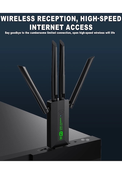 Maxgo 3148 Usb Wifi Adaptörü Kablosuz Wifi Internet Alıcı Ağ Kartı 1200 Mbps Usb 3.0 Çift Bant 2.4gh