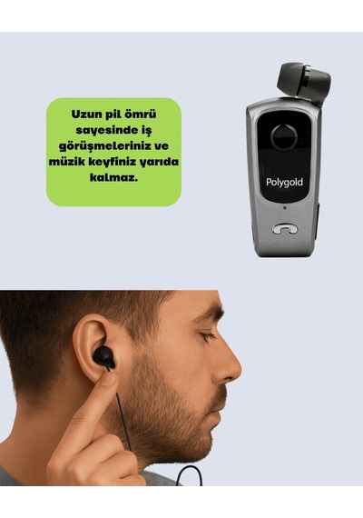 Klipsli Bluetooth Kulaklık, 10 Saat Konuşma Süreli Belirtilmemiş