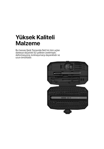 Xenon Smart Hassas Şarjlı Otomatik Tornavida Vidalama Seti 5 Nm Tork Screwdriver 153 Parça X6833