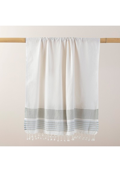 Codruta %100 Pamuk Peştamal 90x170 Cm Ekru/mınt Ekru/mint