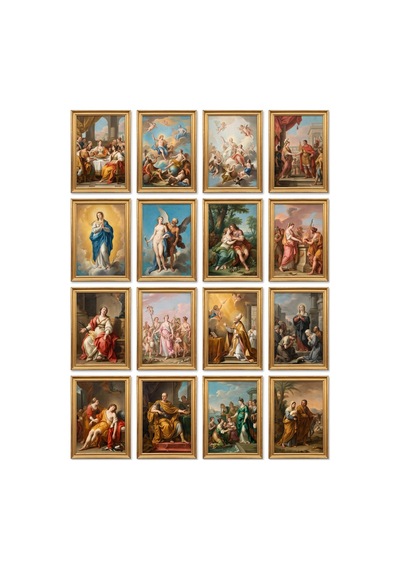 Giovanni Battista Tiepolo 16'lı Sticker Seti Laptop Defter Ajanda Etiketi Çok Renkli