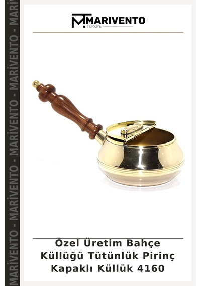 Özel Üretim Bahçe Küllüğü Tütünlük Pirinç Kapaklı Küllük 4160 Çok Renkli