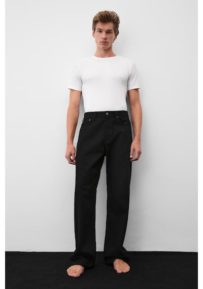 Grımelange Grimelange Ryder Erkek Loose Fit Siyah Jeans