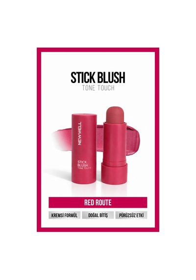 New Well  Stick Blush Tone Touch Red Route 06 Stick Allık 004