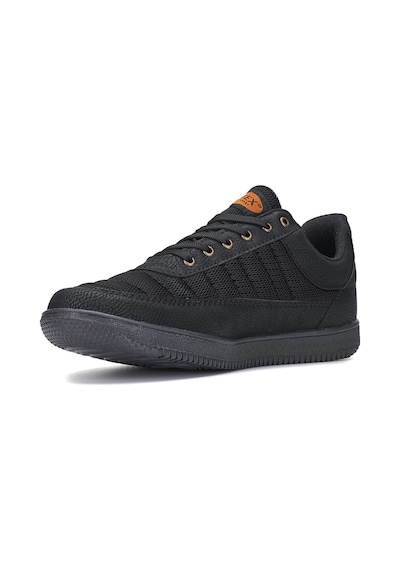 Günlük Erkek Sneaker Bağcıklı Hafif Rahat Fileli Hava Alabilen Yürüyüş Spor Ayakkabısı 014 Siyah