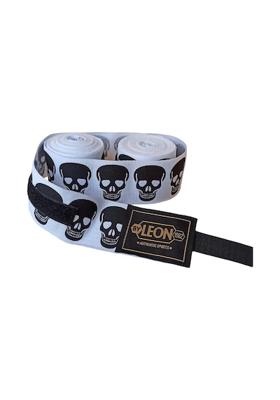 Leon Big Skulls Kuru Kafa 5 Metre Boks Bandajı Beyaz