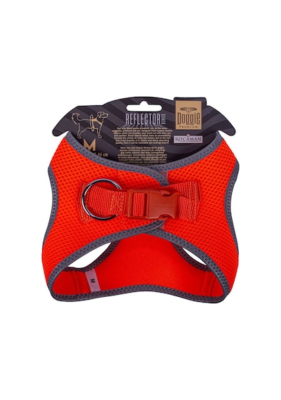 Doggie Havalı Dokuma Reflektör Serisi Küçük Irk Göğüs Tasması Turuncu M-38-44Cm Turuncu