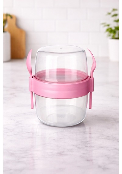 Emilahome Take'n Go 800 Ml Beslenme Kabı &yoğurt Kabı & Mama Kabı Pembe - 868440748 Pembe