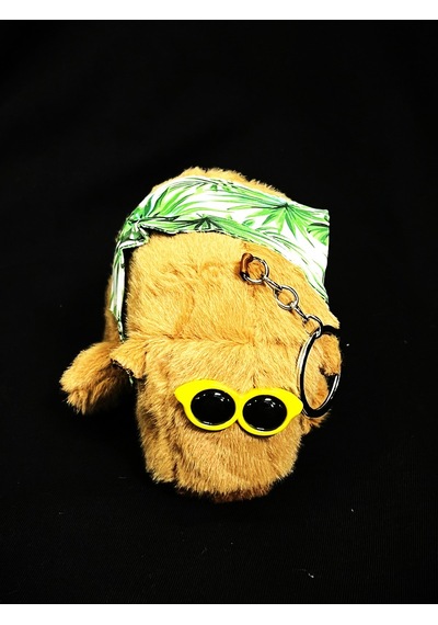 Dükkan Design Capybara Tatilde Peluş Anahtarlık Çok Renkli