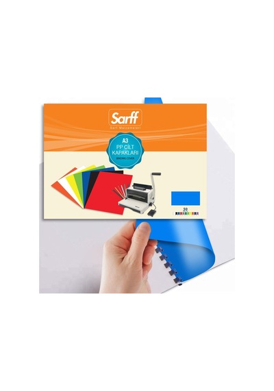 Sarff 450 Micron A3 Opak Mavi Pp Kapak 50 Li Paket