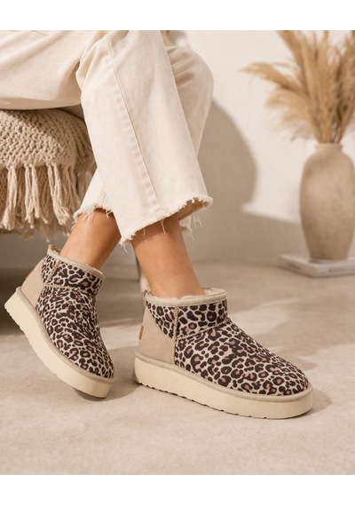 Pierre Cardin Leopar Kadın Bot Pc-55184 Bej
