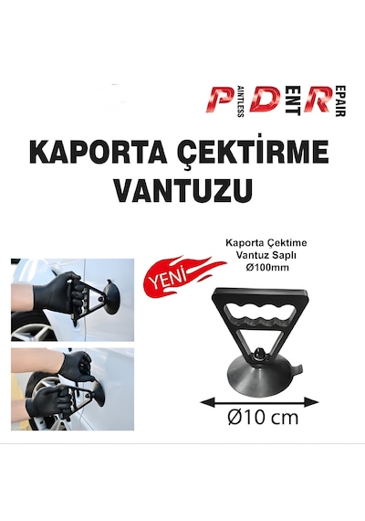 Pdr Manuel Kaporta Çektirme Saplı Vantuz 100 Mm