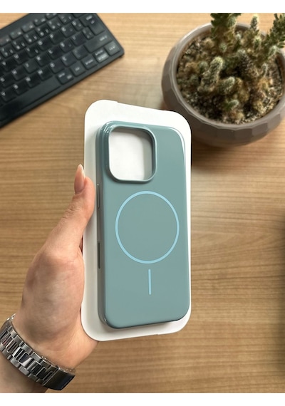 Apple Uyumlu iPhone 16 Pro Animasyonlu Stylus Silikon Kılıf Yeşil