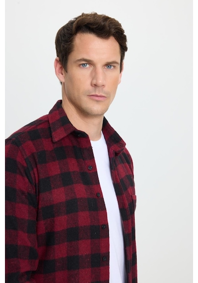 Tudors Erkek Slim Fit Dar Kesim Uzun Kollu Cepli Kareli Dama Desenli Kışlık Oduncu Gömlek-41693 Çok Renkli Tudors Erkek Slim Fit Dar Kesim Uzun Kollu Cepli Kareli Dama Desenli Kışlık Oduncu Gömlek-41693 Çok Renkli