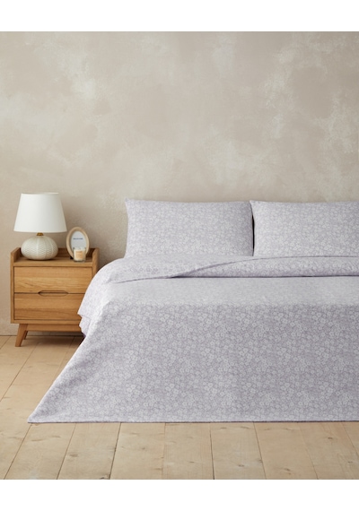 Blossira Kolay Ütülenir Tek Kişilik Çarşaflı Nevresim Takımı 160x220 Cm Lila